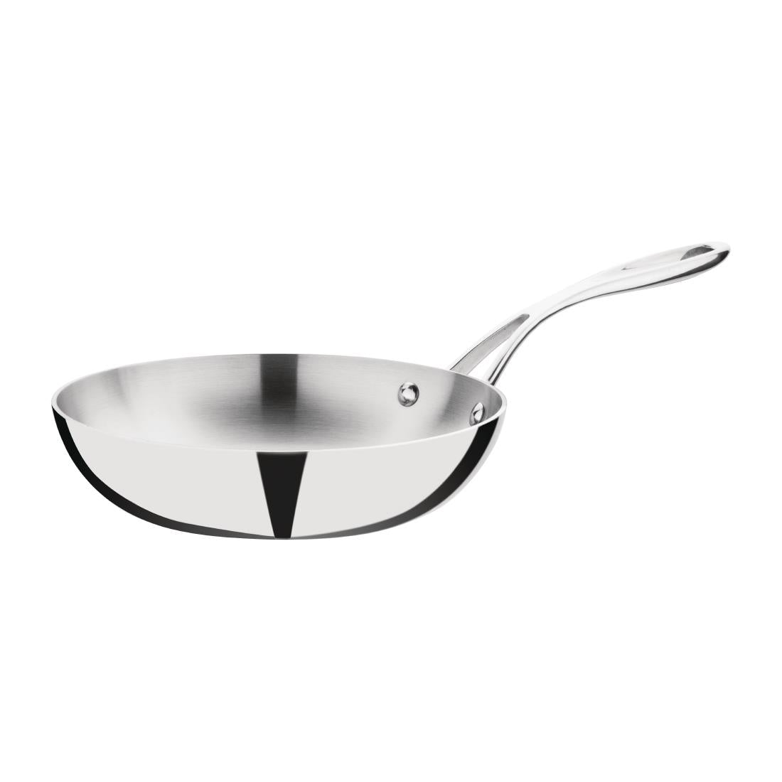 Vogue Stainless Steel & Aluminium Tri-Wall Frying Pan 20cm