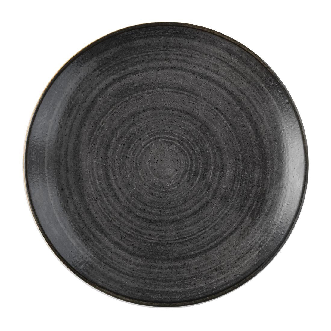 Churchill Stonecast Raw Evolve Coupe Plates Black 219mm (Pack of 12)