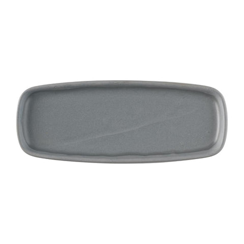 Churchill Emerge Seattle Oblong Plate Grey 254x77mm (Pack of 6)