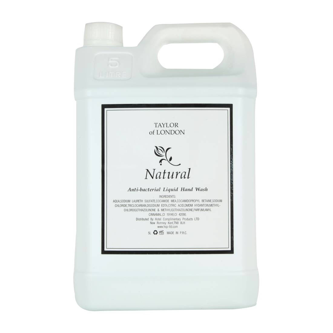 Hotel Complimentary Taylor of London Natural 5ltr Anti Bac Handwash (Pack of 2)