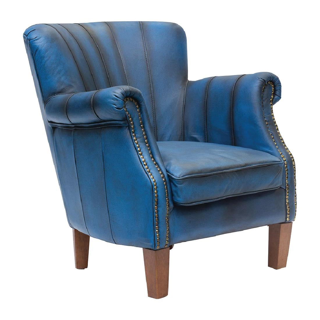 Lancaster Leather Chair Blue