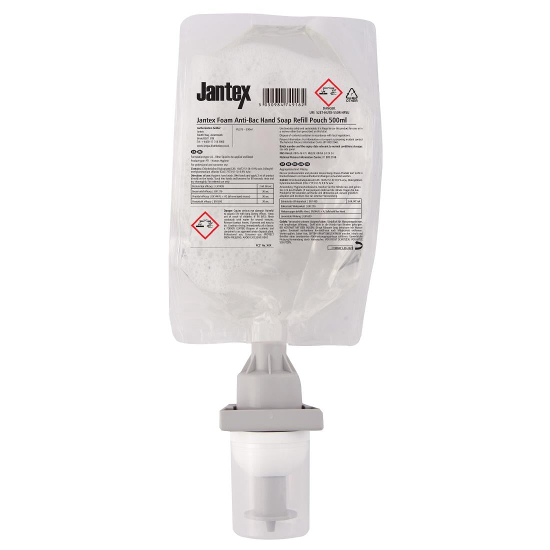 Jantex Foam Anti-Bacterial Hand Soap Refill Pouch 500ml