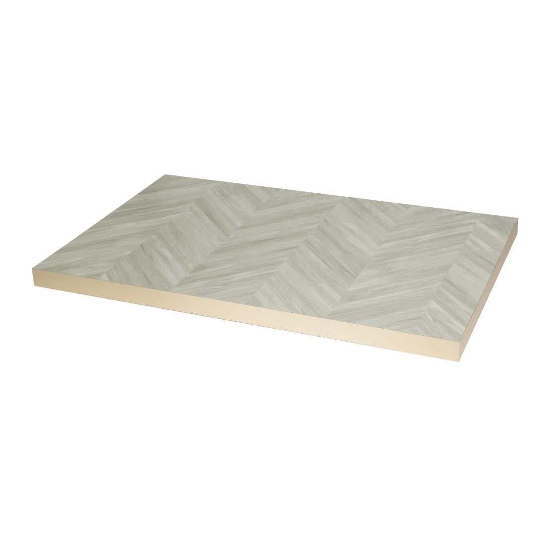 Bolero Rectangular Table Top Chevron Design 1100mm x 700mm