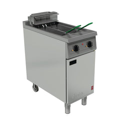 Falcon 400 Series Twin Pan Twin Basket Electric Fryer with Twin Filtration & Fryer Angel