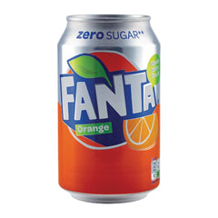 Fanta Zero Orange Cans - 330ml (Case 24)