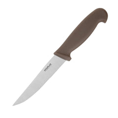 Hygiplas Vegetable Knife Serrated Brown 10.5cm