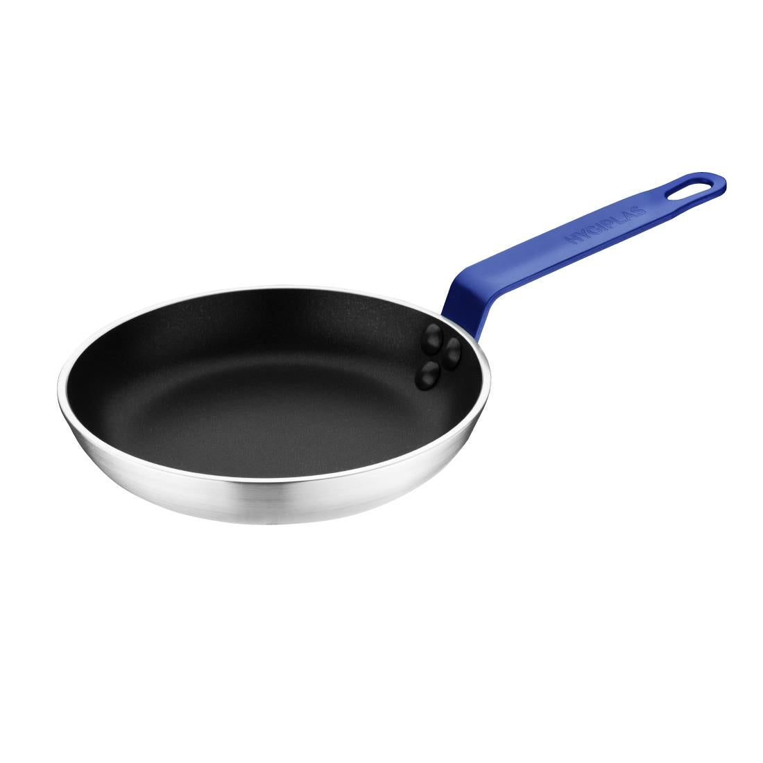Hygiplas Aluminium Non-Stick Teflon Platinum Plus Frying Pan with Blue Handle 19cm