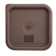 Hygiplas Square Food Storage Container Lid Brown Small