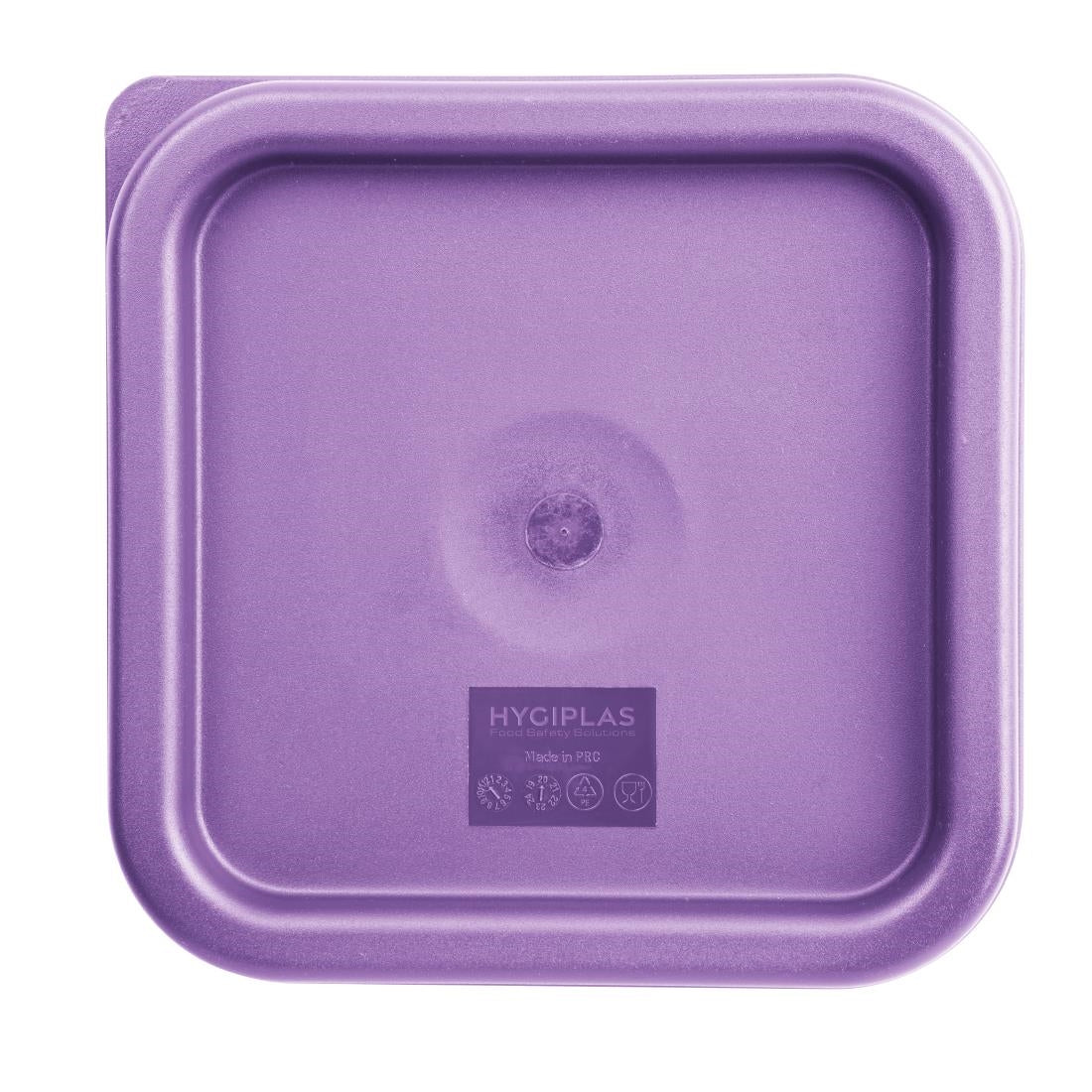 Hygiplas Square Food Storage Container Lid Purple Small