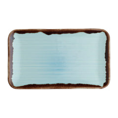 Dudson Harvest Organic Rectangular Plates Turquoise 270mm (Pack of 12)