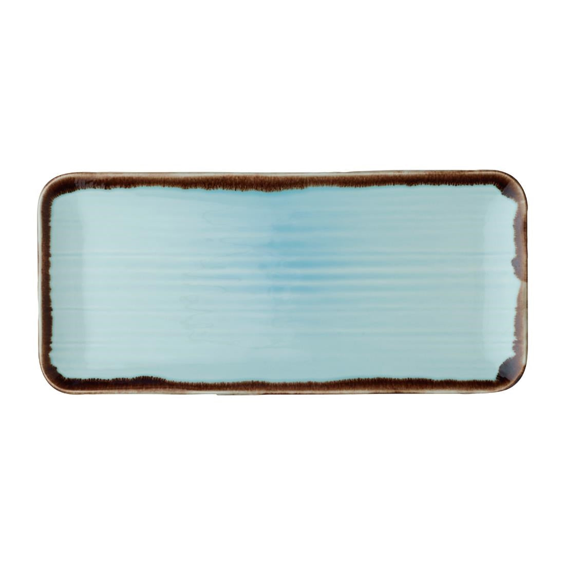Dudson Harvest Organic Coupe Rectangular Platter Turquoise 246mm (Pack of 6)