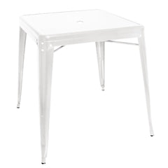 Bolero Bistro Square Steel Table White 668mm (Single)