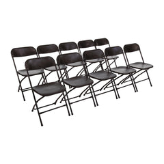 Bolero Polypropylene Folding Chairs Black (Pack of 10)