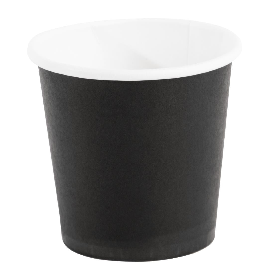 Fiesta Recyclable Espresso Cups Single Wall Black 114ml (Pack of 50)