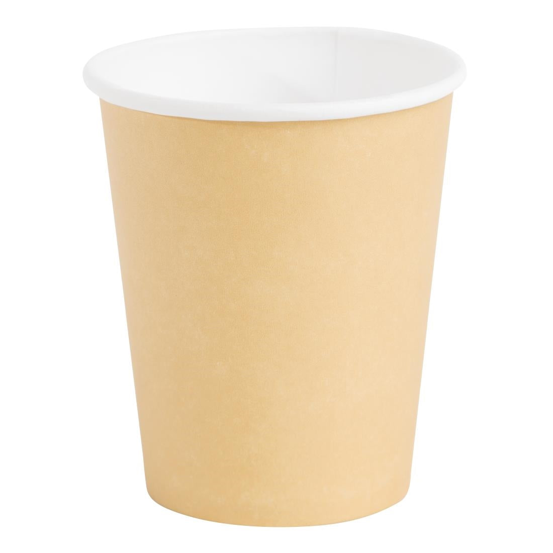 Fiesta Recyclable Coffee Cups Single Wall Kraft 225ml / 8oz (Pack of 1000)