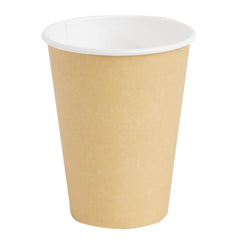 Fiesta Recyclable Coffee Cups Single Wall Kraft 340ml / 12oz (Pack of 50)