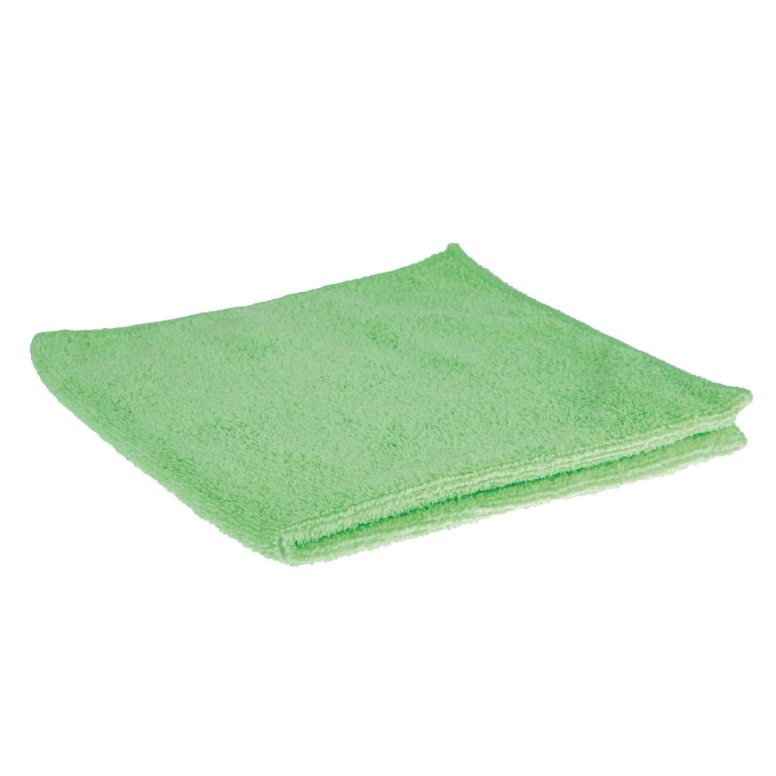 Jantex Microfibre Cloths Green (Pack of 5)