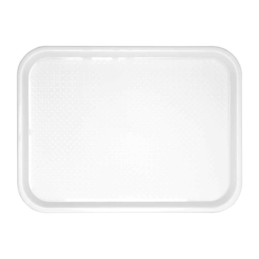 Olympia Kristallon Polypropylene Fast Food Tray White Small 345mm