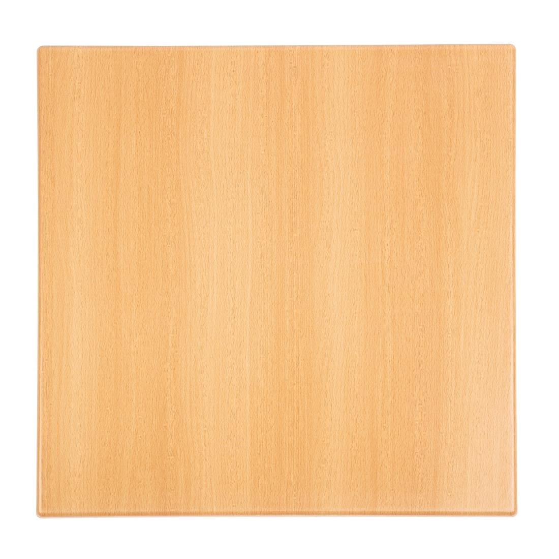 Bolero Pre-drilled Square Tabletop Beech Effect 700mm