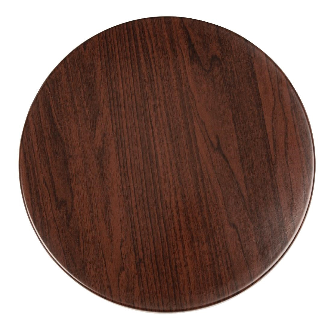 Bolero Pre-drilled Round Table Top Dark Brown 600mm