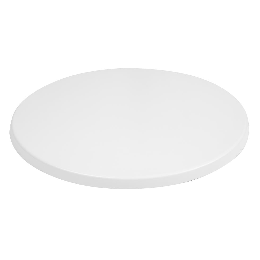 Bolero Pre-drilled Round Tabletop White 600mm