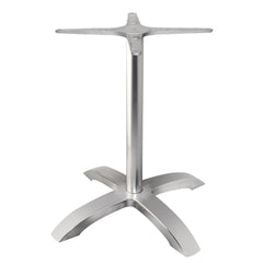 Bolero Brushed Aluminium Four Leg Table Base