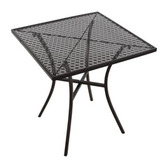 Bolero Black Steel Patterned Square Bistro Table 700mm