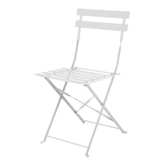 Bolero Perth Grey Pavement Style Steel Folding Chairs (Pack of 2)