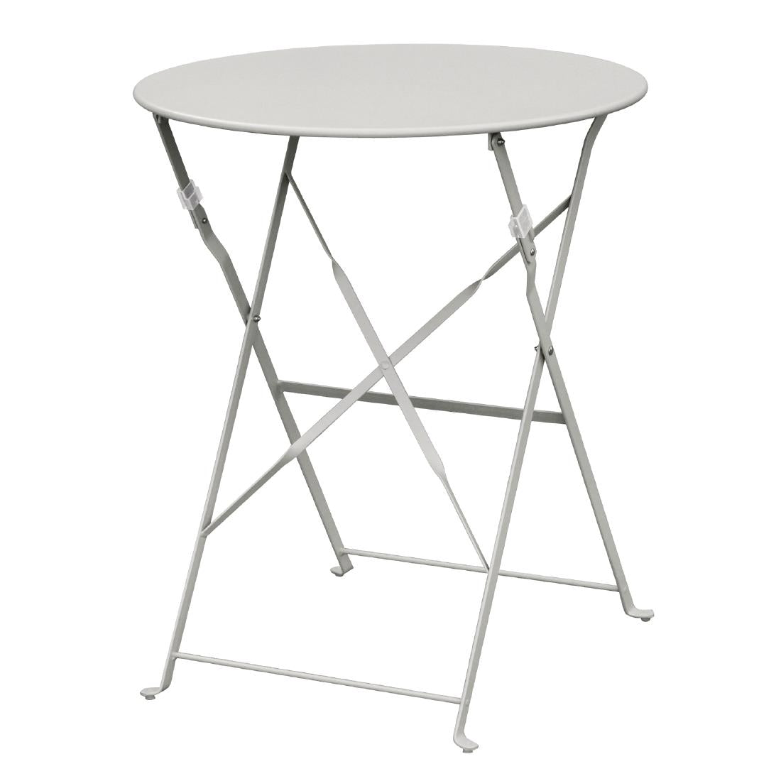 Bolero Perth Grey Pavement Style Steel Table Round 600mm