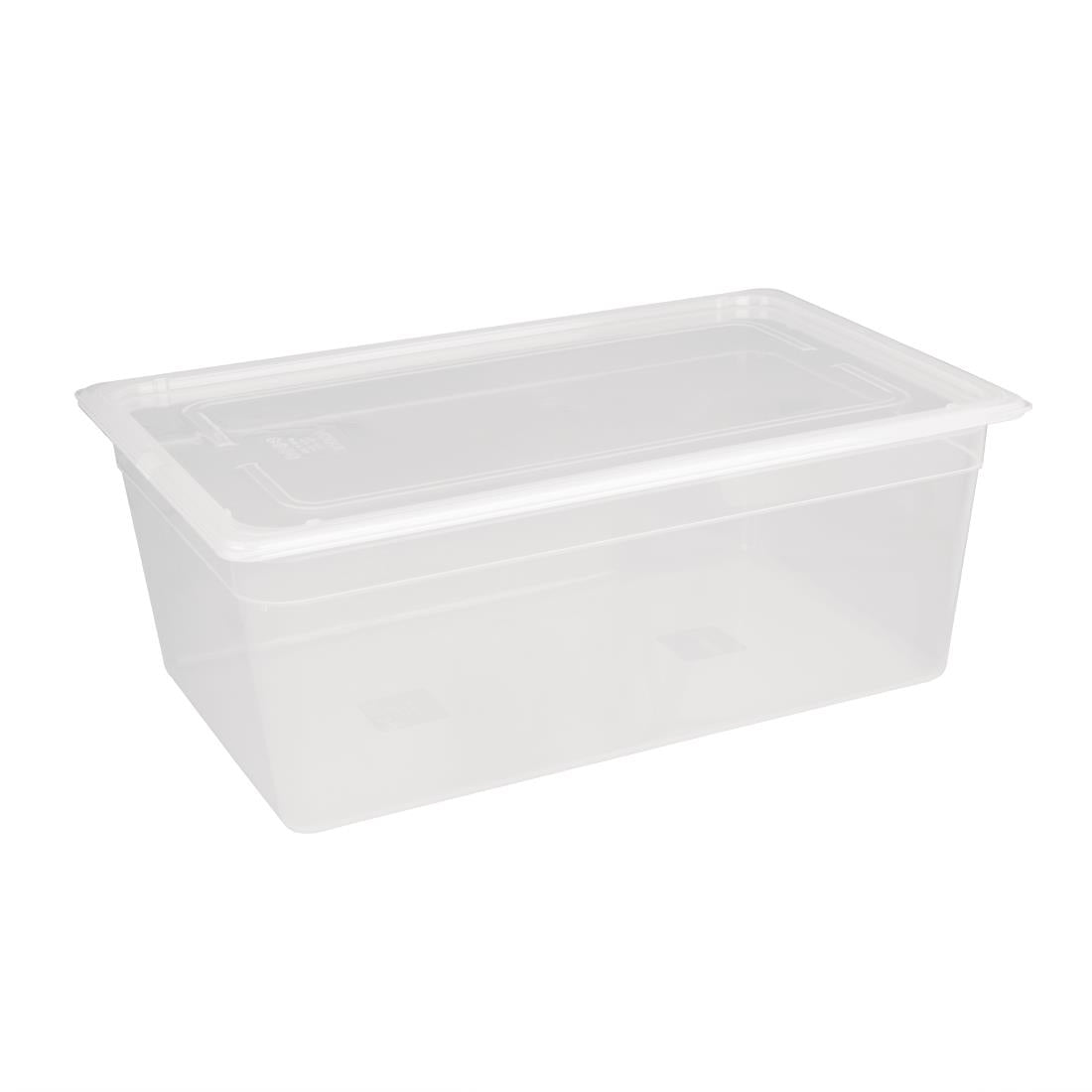Vogue Polypropylene 1/1 Gastronorm Container with Lid 200mm (Pack of 2)