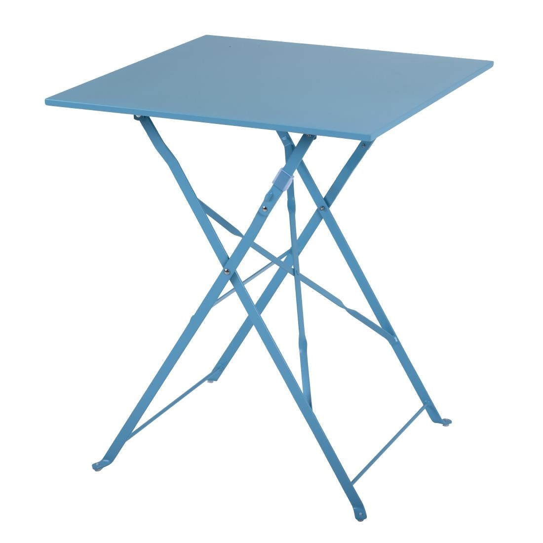 Bolero Perth Blue Pavement Style Steel Table Square 600mm