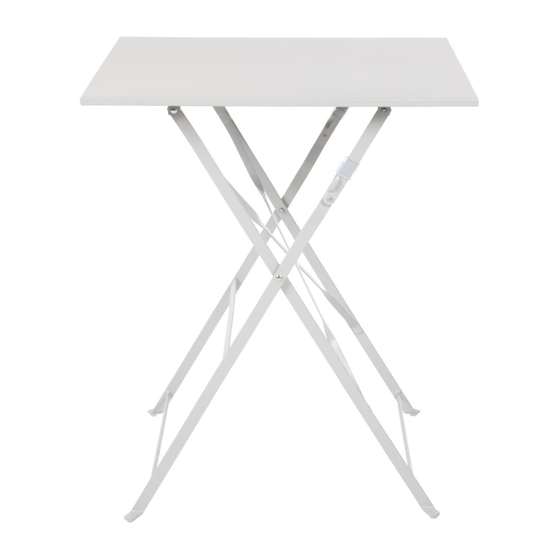 Bolero Perth Grey Pavement Style Steel Table Square 600mm