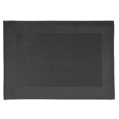 APS PVC Placemat Fine Band Frame Black (Pack of 6)