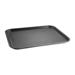 Olympia Kristallon Polypropylene Rectangular Non-Slip Tray Black 458mm