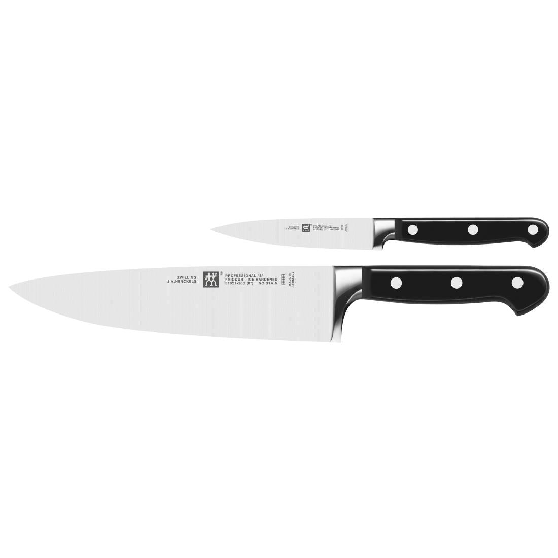 Zwilling Professional Knife Set 10cm Paring Knife & 20cm Chef's Knife (Pack 2)
