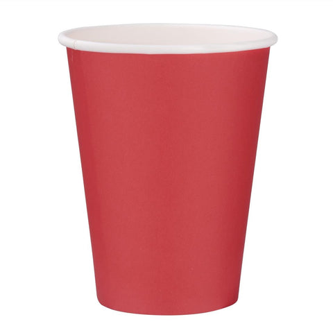 Fiesta Recyclable Single Wall Takeaway Coffee Cups Red 340ml / 12oz (Pack of 1000)