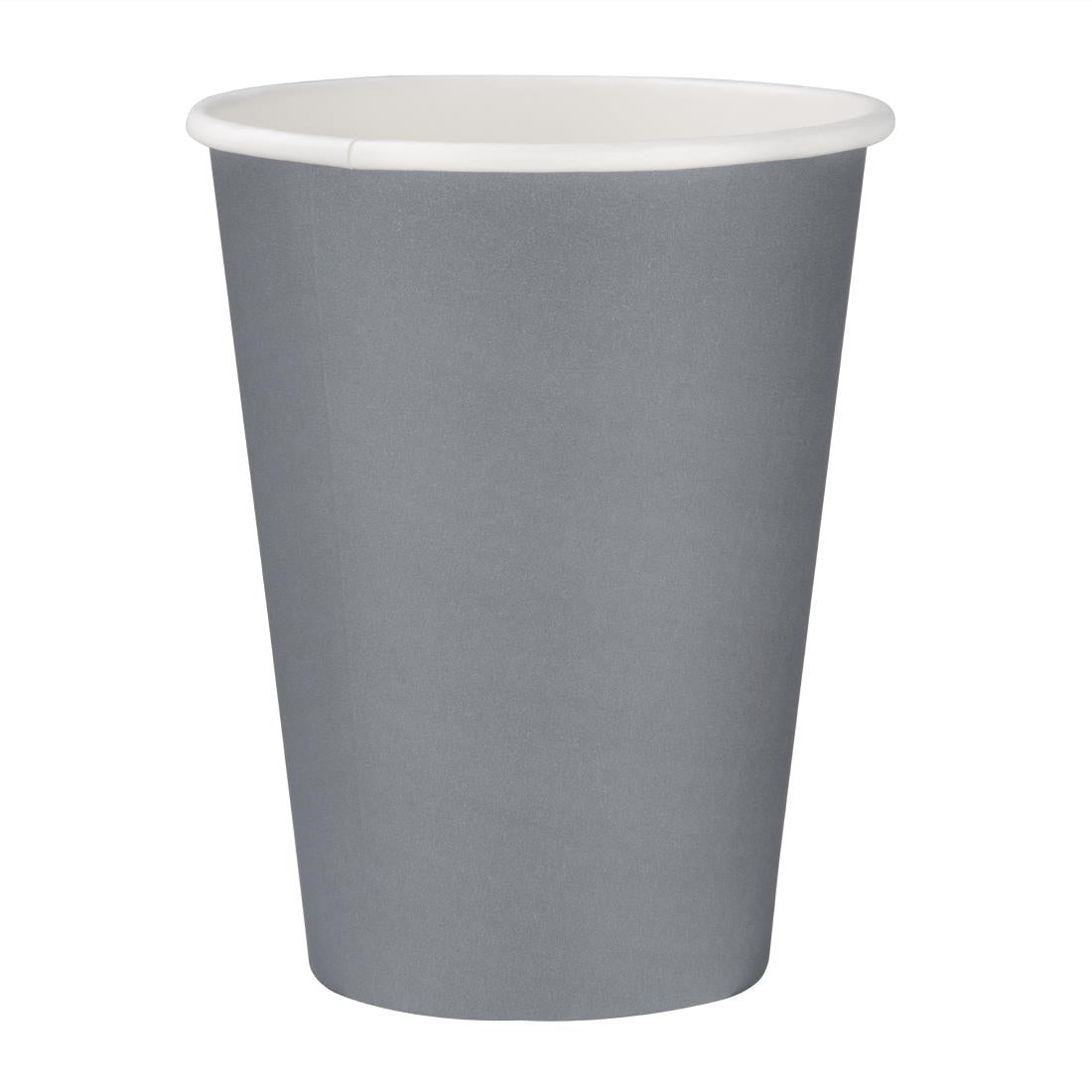 Fiesta Recyclable Coffee Cups Single Wall Charcoal 340ml / 12oz (Pack of 1000)