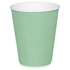 Fiesta Recyclable Coffee Cups Ripple Wall Turquoise 340ml / 12oz (Pack of 500)