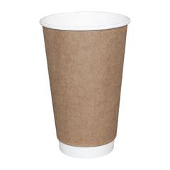 Fiesta Recyclable Coffee Cups Double Wall Kraft 340ml / 12oz (Pack of 25)