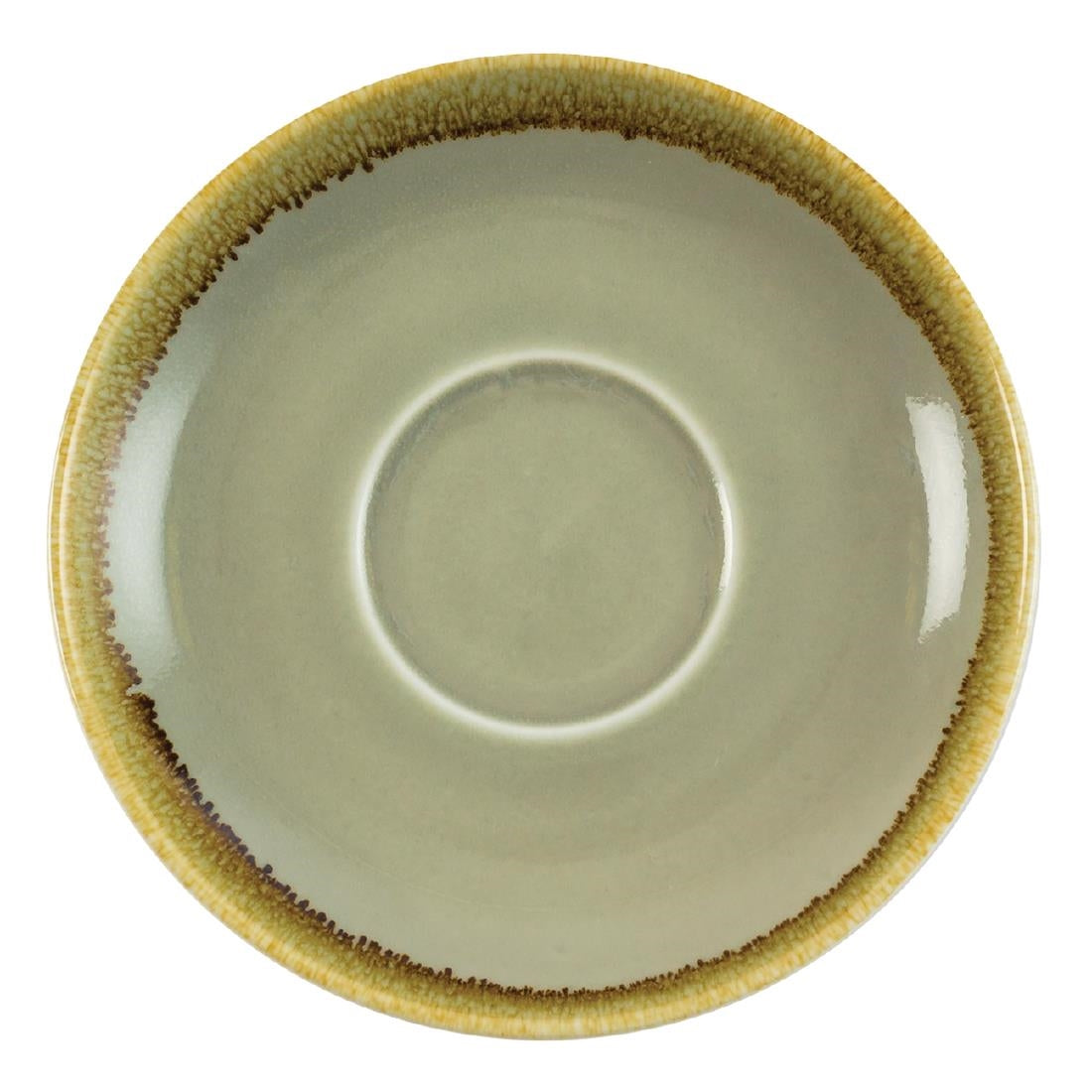 Olympia Kiln Cappuccino Saucer Moss 160mm (Pack of 6)