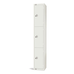 Elite Three Door Manual Combination Locker Locker White
