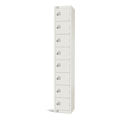 Elite Eight Door Coin Return Locker White