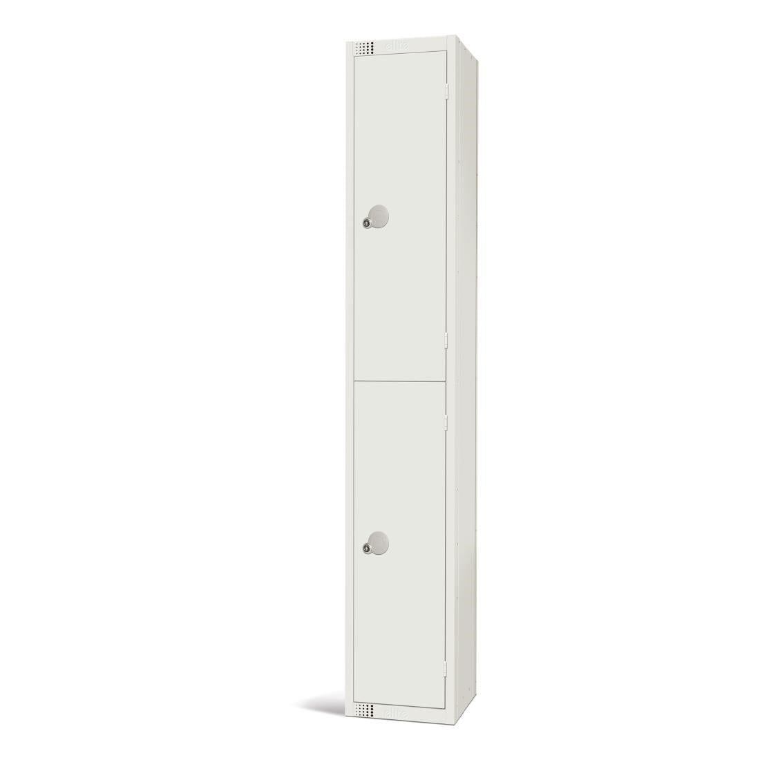 Elite Double Door Electronic Combination Locker White