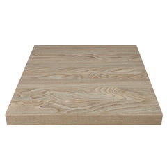 Bolero Pre-drilled Square Tabletop Antique Natural 600mm