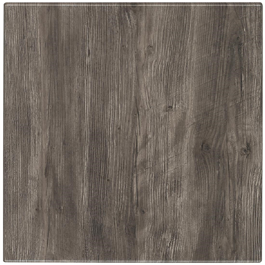 Werzalit Pre-drilled Square Table Top Ponderosa Grey 800mm