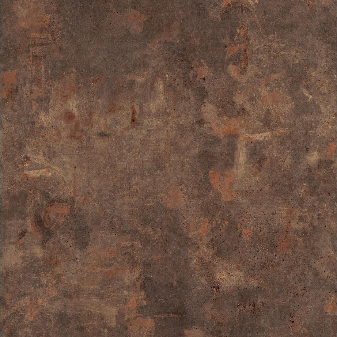 Werzalit Pre-drilled Square Table Top Rust Brown 600mm