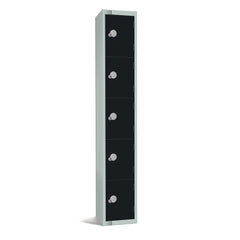Elite Five Door Electronic Combination Locker Black