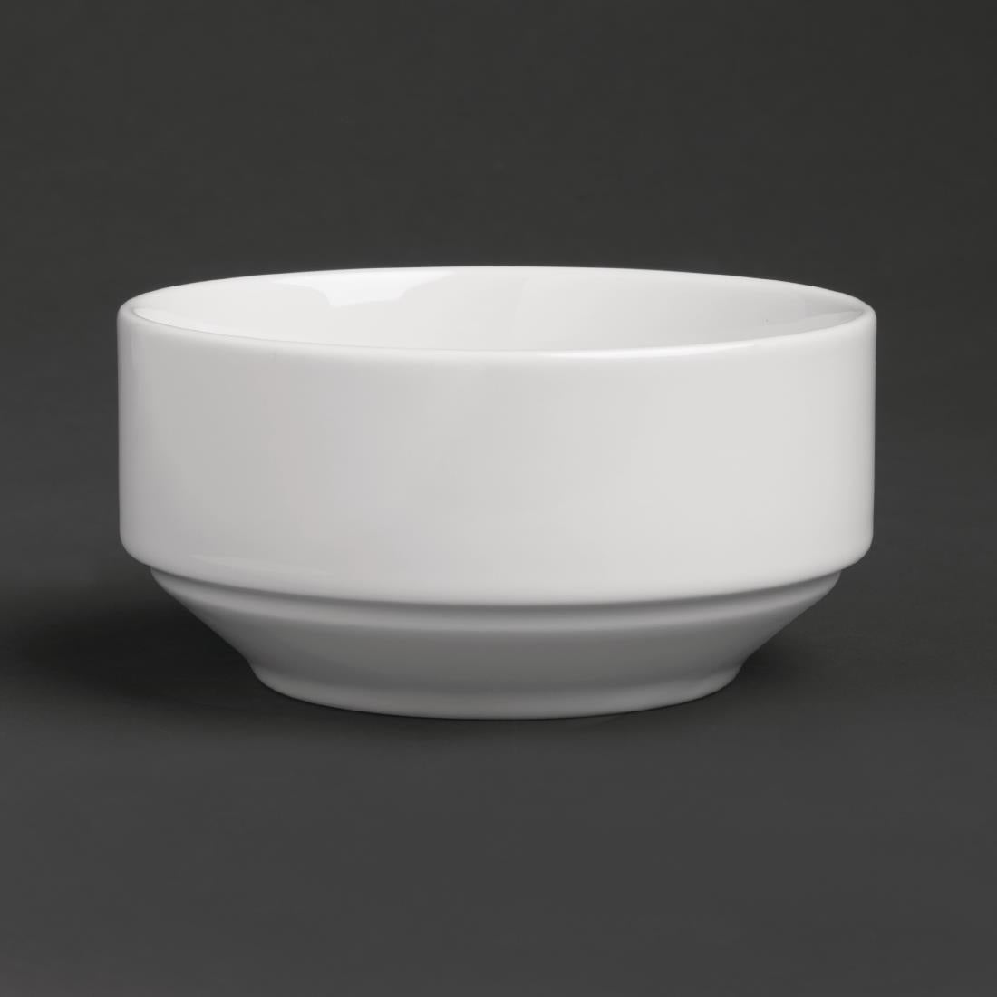 Royal Porcelain Classic White Stackable Soup Bowl 110mm (Pack of 12)
