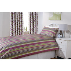 Mitre Essentials Florence Stripe Duvet Cover Damson