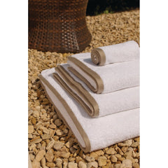 Mitre Heritage Ambassador Hand Towel White with Taupe